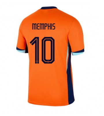 Países Bajos Memphis Depay #10 Primera Equipación Eurocopa 2024 Manga Corta